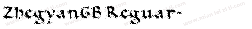 ZhegyanGB Reguar字体转换